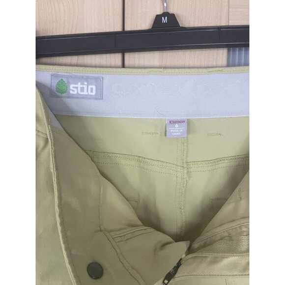 Stio Women Utility Pants Green Sz 6 Mid Rise Ankle Zipper Outdoor Hiking Travel - Picture 3 of 6
